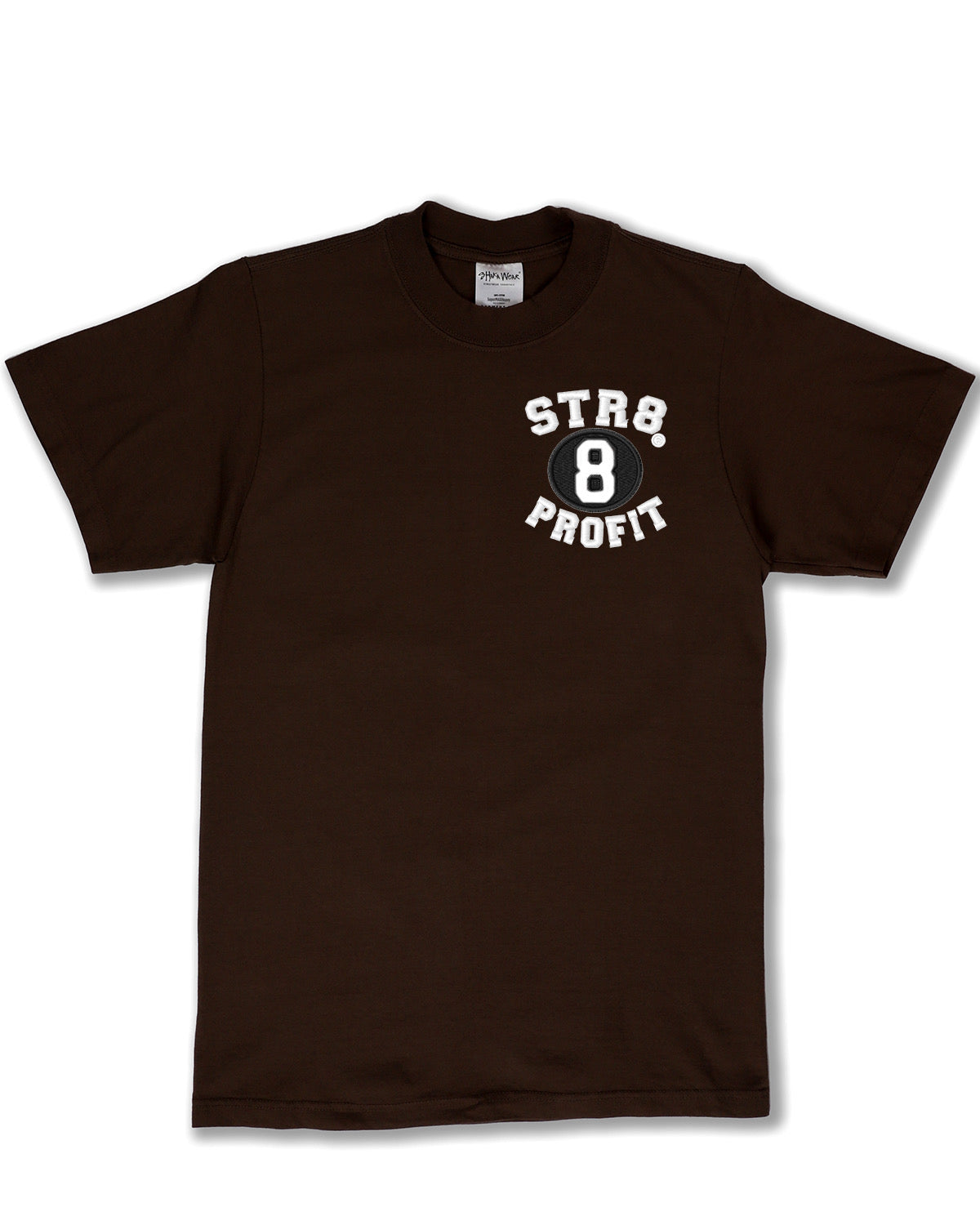 Vintage Style Fabric Embroidered Garment Dye Mocha Tee